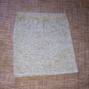 A grey soft skirt